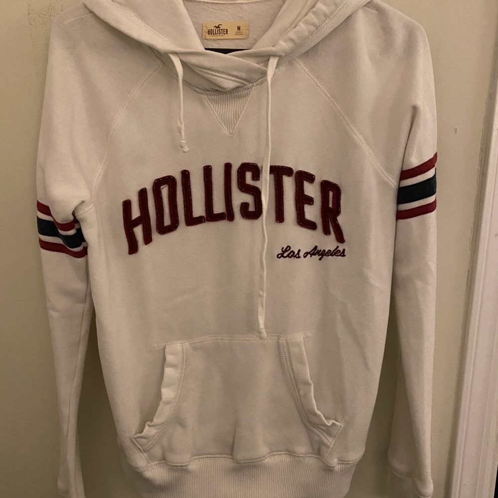 white graphic hoodie